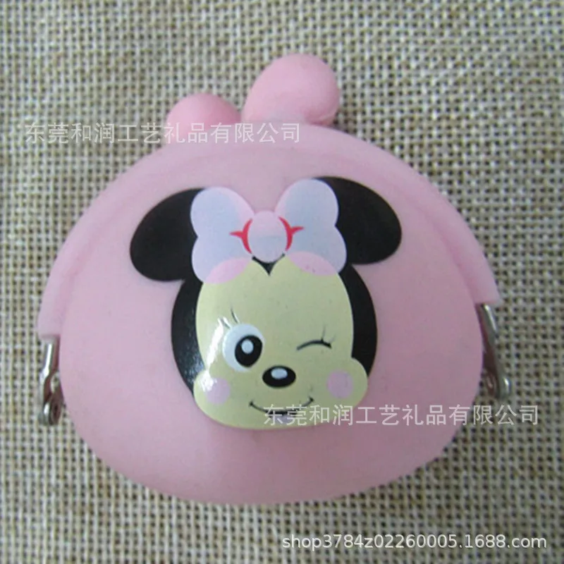 

Circle Silicone Coin Purse Now Die Cartoon Colour Printing Mickey Mouse Silicone Coin Purse