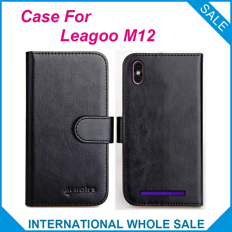 

Original! Leagoo M12 Case 6 Colors High Quality Flip Leather Wallet Case For Leagoo M12 Cover Slots Phone Bag
