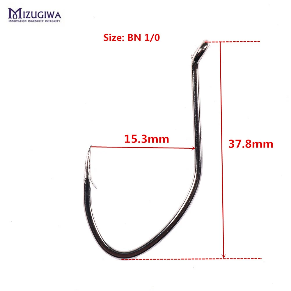 

100 шт., Высокоуглеродистая Сталь, 1/0 дюйма, 2/0 дюйма, с вращающимся вертлюгом, для пресной воды и морской рыбалки