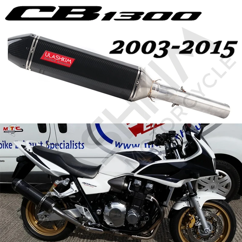 Slip On For Honda Cb1300 Exhaust Cb 1300 S F Sc54 Middle Pipe 03 To 15 Years Motorcycle Exhaust Muffler Escape Db Killer Aliexpress Automobiles Motorcycles