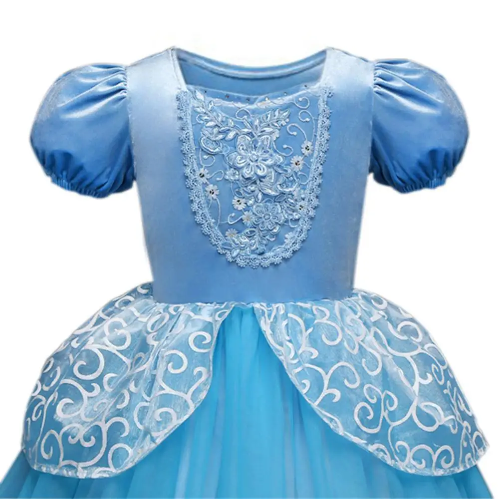 Детское нарядное платье Золушки для девочек; Карнавальный костюм для костюмированной вечеринки; детское платье для дня рождения; рождественское платье для девочек 8-10 лет