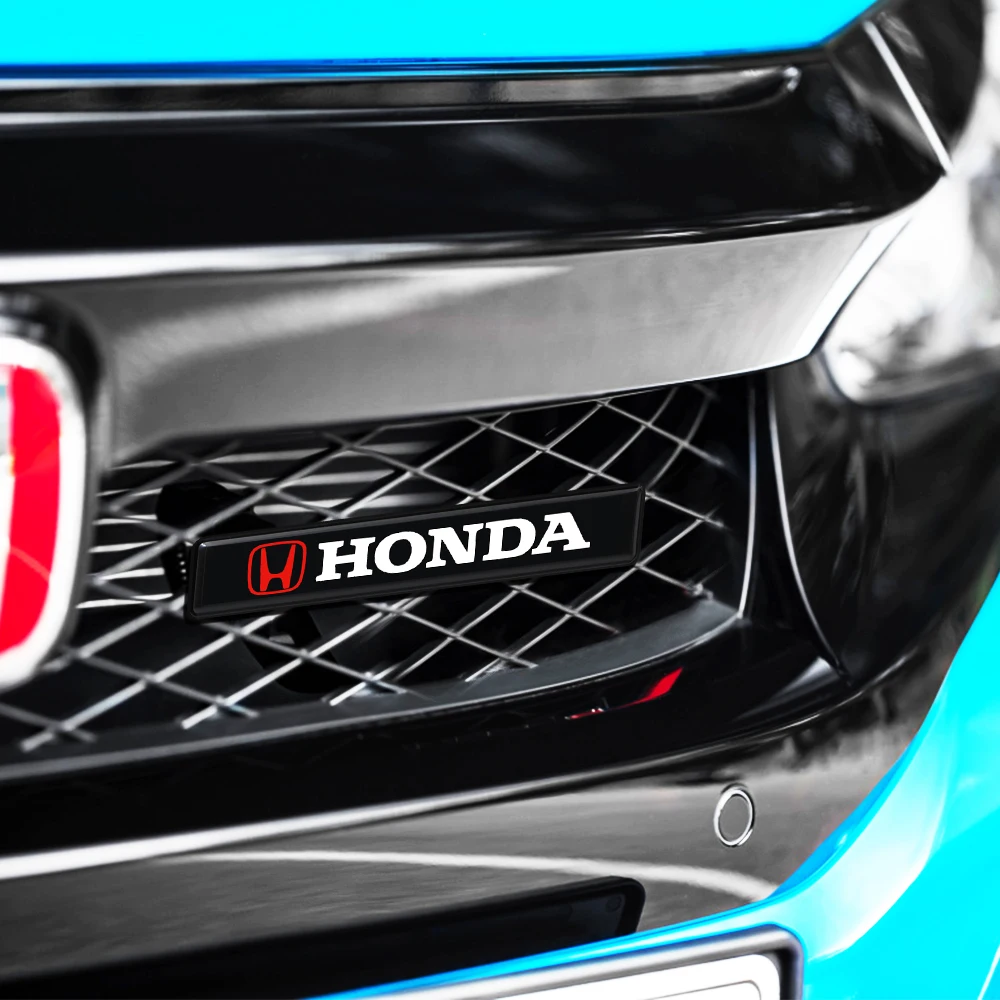 1pc Car Decorative LED Lights ABS Chrome Front Hood Grille Emblem Badge LED Light for Honda Civic Varadero Xl1000 Xadv 750 Forza