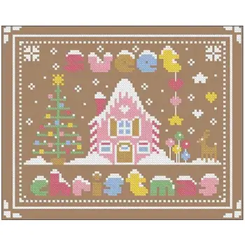 

100% cotton threads sweet Christmas Patterns Counted Cross Stitch 11CT 14CT DIY Cross Stitch Kits Embroidery Needlework Sets