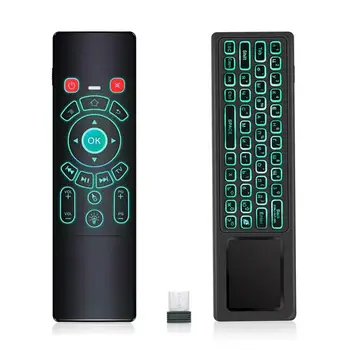 

Voice Control Fly Air Mouse Gyro Sensing Game 2.4GHz Wireless keyboard Remote Control Microphone For Android Box X96Max X96mini