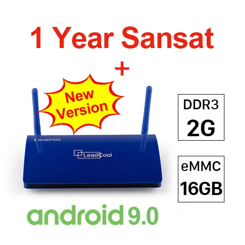 Leadcool IP tv Франция подписка Sansat IP tv Арабский Android 8,1 IP tv Германия Бельгия Испания Португалия Швеция голландский французский IP tv - Цвет: 2G 16G 9.0 BLUE