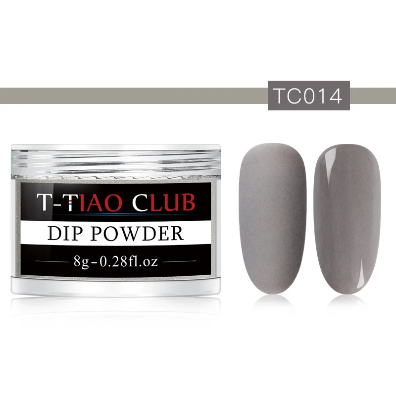 T-TIAO CLUB 8 г матовый цвет окунания ногтей порошок розовый блеск для ногтей натуральный сухой дизайн ногтей украшение без лампы Лечение ногтей пыль Dec - Цвет: S03808