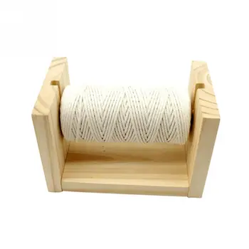 

Rotatable Empty Wooden Bobbins Spools Thread Sewing Machine Crafts Wire Natural Color Needlework for Sewing Tool