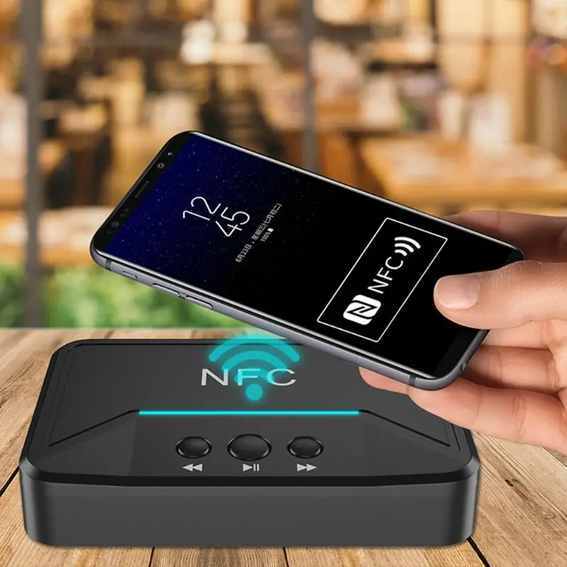 5 0 Bluetooth Receiver Smart NFC A2DP RCA AUX 3 5MM Jack Wireless Adapter Suppotr USB Play For CAR Home Speaker Headphon