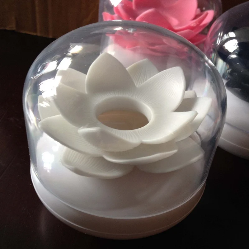 Lotus Cotton Swab Box Lotus Cotton Bud Holder Base Room Decorate / Lotus Toothpicks Holder Toothpick Case