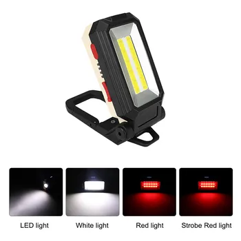 

Multi-function Rechargeable Portable Smarthome Magnetic COB LED Work Light Lamp Folding Inspection Torch Flashlight Folding Ligh