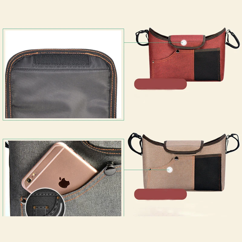 Mummy Bag Universal Baby Stroller Bag Black Stroller Organizer Travel Diaper Bags Baby Carriage Pram Buggy Cart Bottle Bag