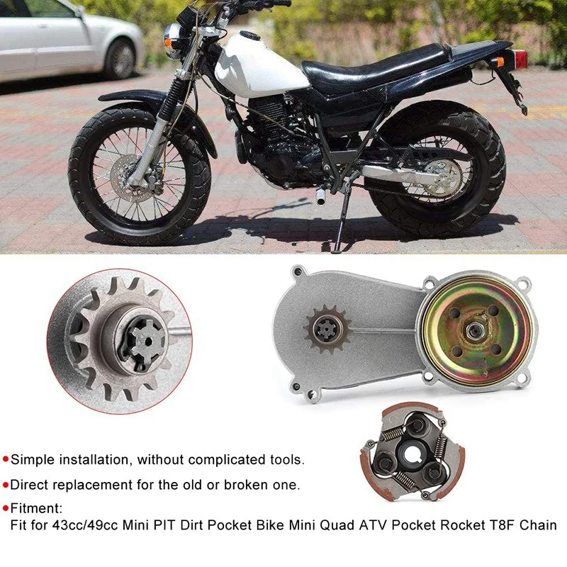14T Корпус барабана коробка передач Комплект сцепления для 47Cc 49Cc Мини карманный Quad