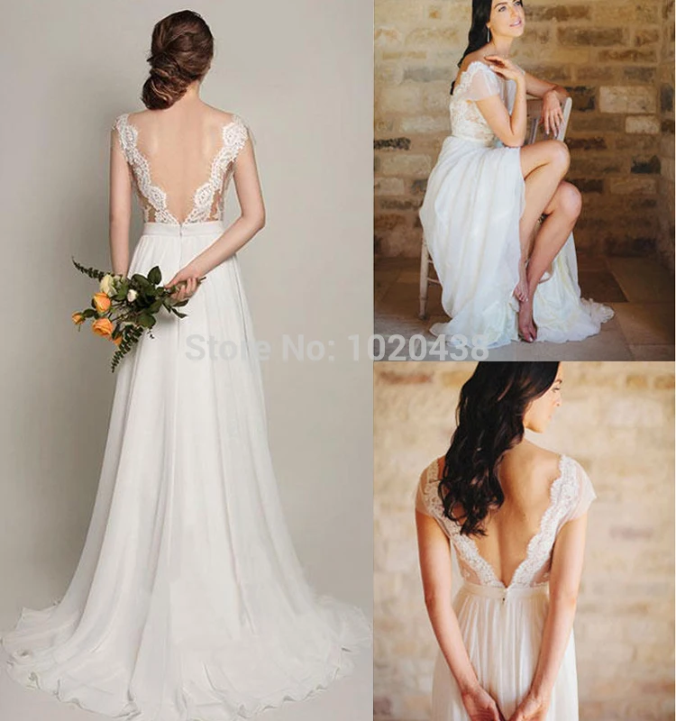 Настоящее lmags vestido de noiva сексуальное длинное Кружевное белое шифоновое платье с открытой спиной по низкой цене винтажное свадебное платье с аппликацией платья для подружек невесты