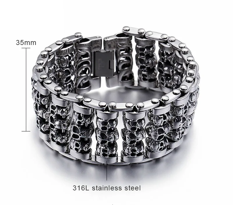 KALEN-2018-Punk-316-M-ltiplas-Cabe-as-Do-Cr-nio-de-A-o-Inoxid-vel