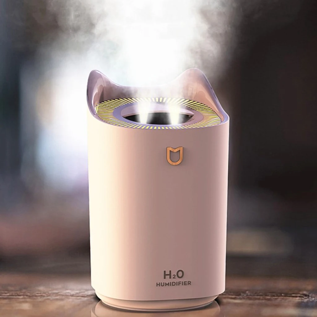 Ultrasonic Mist Air Humidifier 3000ML USB Home mist diffuser Double Nozzle fogger Mist Humidificador Difusor Pink Ultrasonic Mist Air Humidifier 3000ML USB Home mist diffuser Double Nozzle fogger Mist Humidificador Difusor Pink