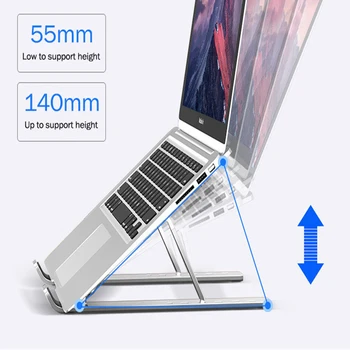 

Portable Anti Slip Laptop Stand Holder PC Computer Stand Cooling Bracket for MacBook Air Aluminum Alloy Tablet Folding Holder