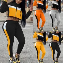 Новинка, европейский и американский женский спортивный костюм, спортивная одежда для бега и отдыха, Толстовка и штаны, комплекты спортивной одежды для спортзала#1217