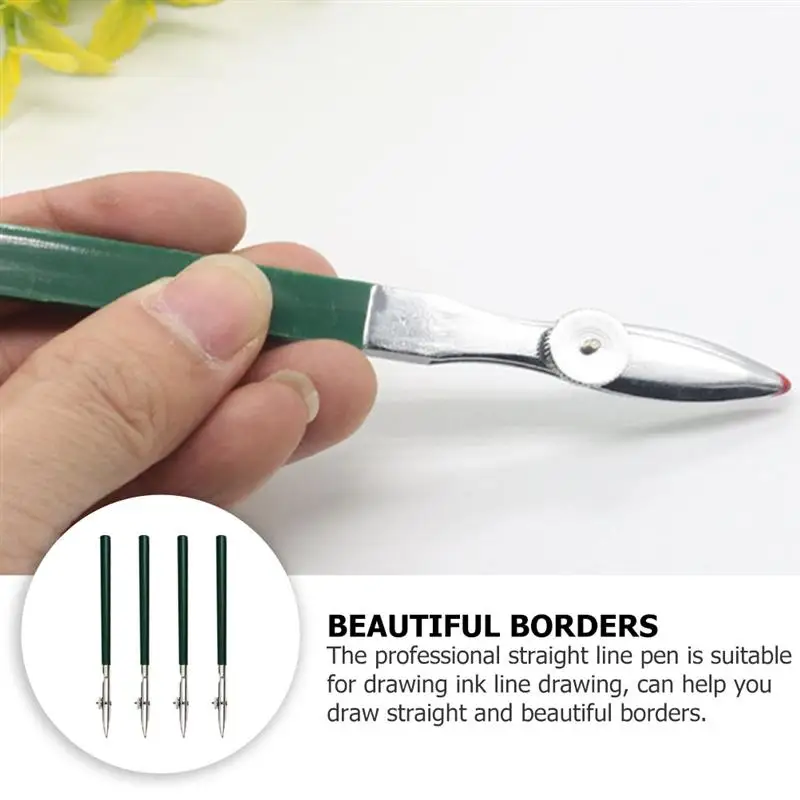 4pcs Art Ruling Pen Masking Fluid Pen Ruling Ink Artists Accessories Drawing Tool (Random color)