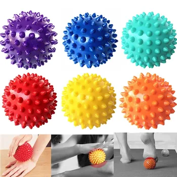 

PVC Hand Massage Ball Spiky Foot Acupressure Soles Massage Roller Cervical Vertebra Muscular Relaxation 6.5cm Training Ball