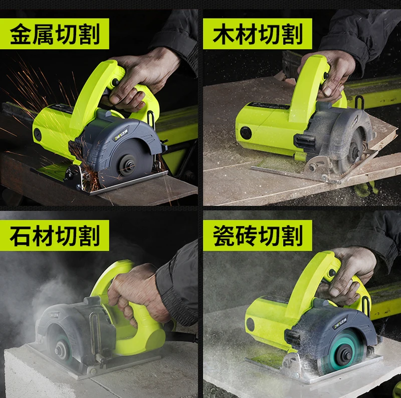 Multi-function Electric Wood Metal Marble Tile Brick Cutter Saw 1500W-3800W 110mm 220V High Power Adjustable Angle And Depth