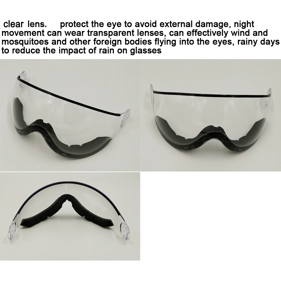LOCLE Ski Snowboard Helmet Visor Lens Detachable Snow Mask Anti-fog Anti-UV Integrated Goggle Shield For MS95 and MS99