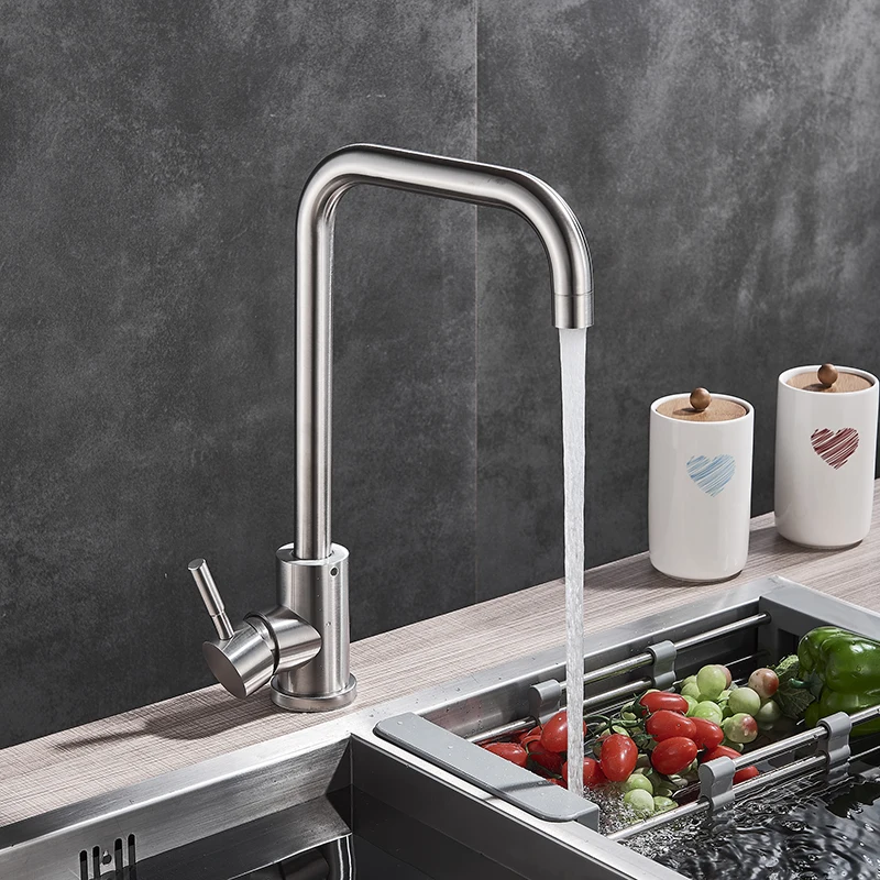 Uythner Matte Black/Brushed Nickle Kitchen Faucet Hot And Cold Water Mixer Faucet For Kitchen Water Faucet Kitchen Taps