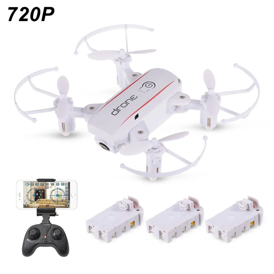 Мини-Дрон Linxtech IN1601 2,4G 720P Wifi FPV Selfie Drone с камерой вертолет высота удержания складной Радиоуправляемый Дрон Квадрокоптер игрушка - Цвет: 720P White