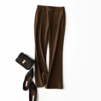 

Queen Aura Paramagnetic's Vertical Pendant and Slimming Irregular Large Rims Medium Waist Commuting wei la WOMEN'S Casual Pants
