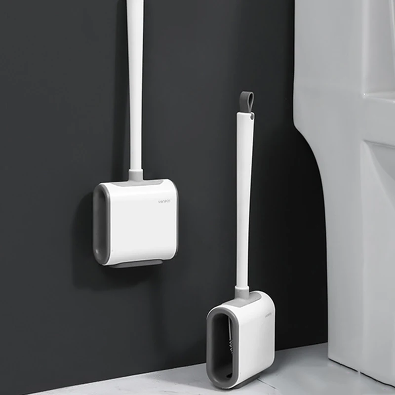 벽걸이 형 실리콘 화장실 브러시, 화장실 청소 기구, 크리에이티브 환기 베이스, 욕실 액세서리 세트