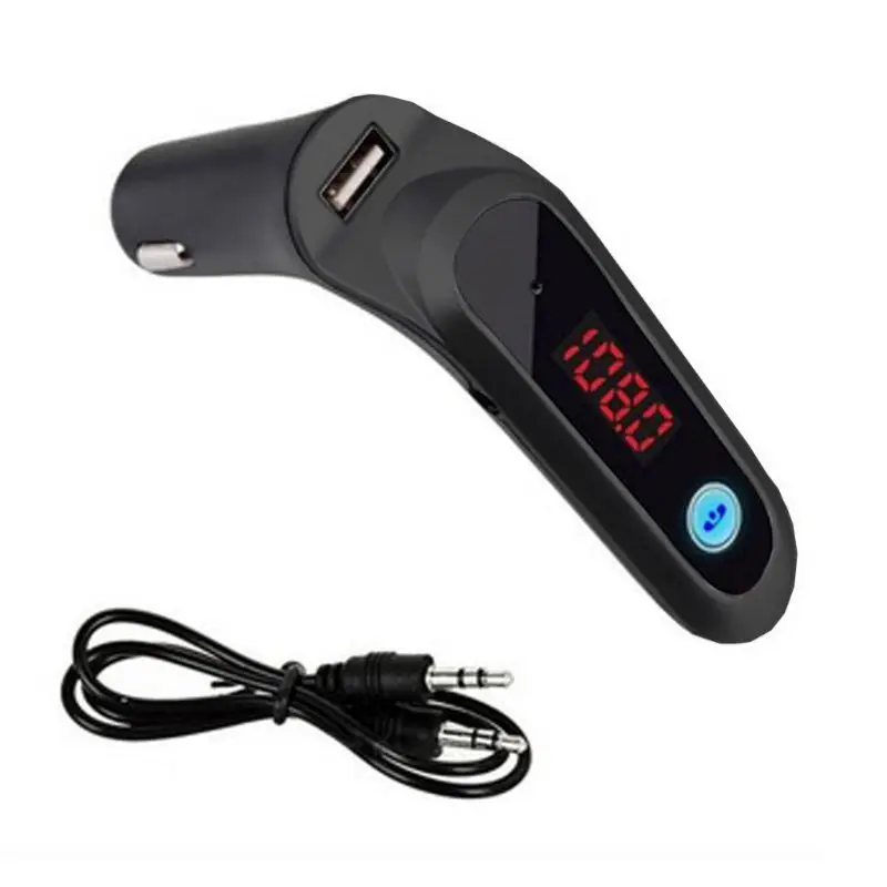 Автомобильный FM Bluetooth передатчик MP3-плеер Hands Free аудио авто аксессуары - Название цвета: BK