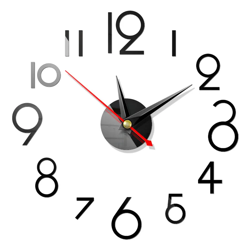 

3D Wall Clock Quartz Watch reloj de pared Modern Design Large Decorative Clocks Europe Acrylic Stickers Living Room Clock