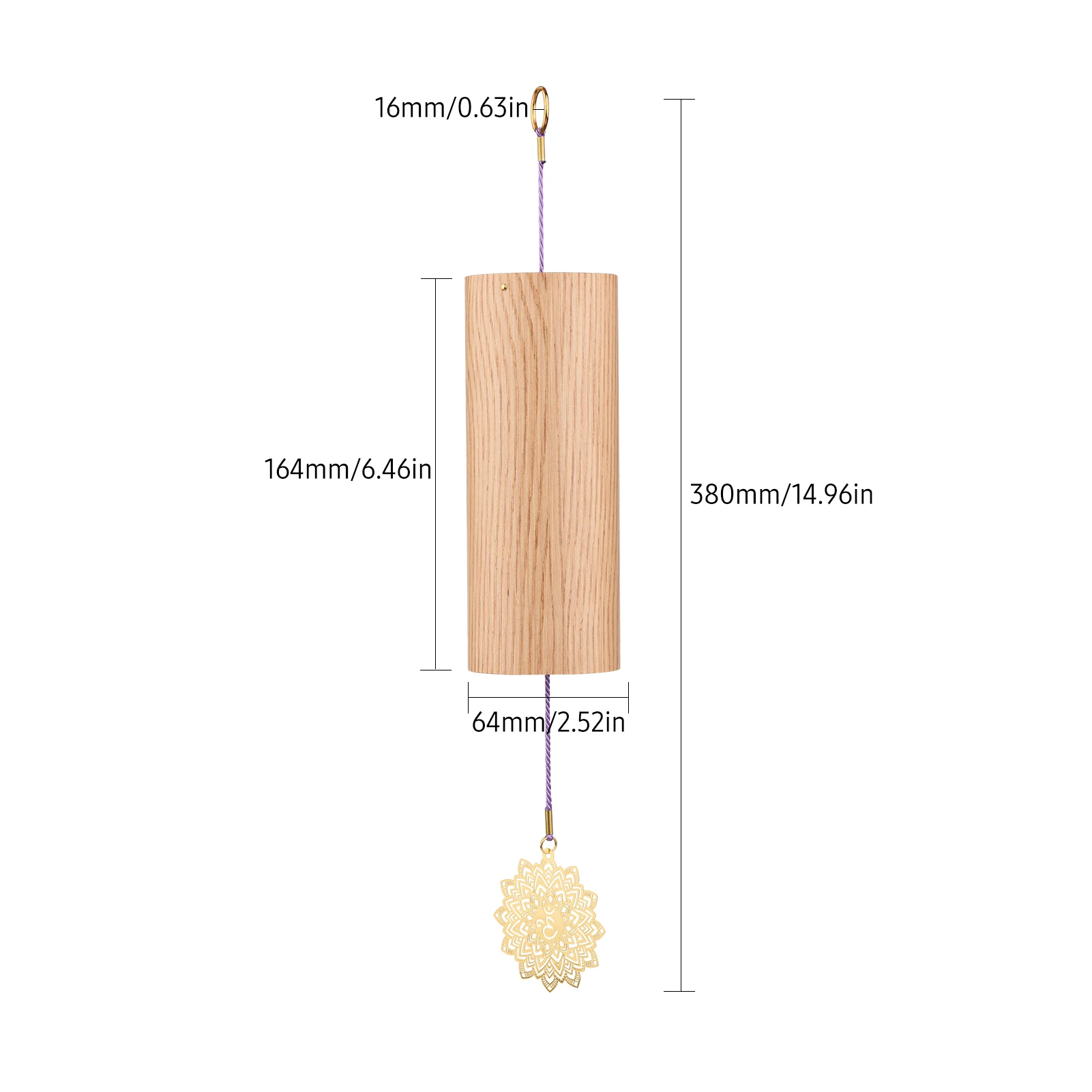 Natural Bamboo Wind Chimes Meditation Chakra Chimes Windbell for Outdoor Garden Patio Home Decoration Zen Meditation Relaxation