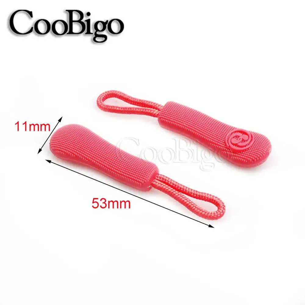 Zipper Slider Cord 2 шт молнии Шнур Съемник слайдер куртка застежки-молнии для рюкзака молния тянет для сумки ткань палатка рюкзак запасные части аксессуар - Цвет: Zipper Slider Cord