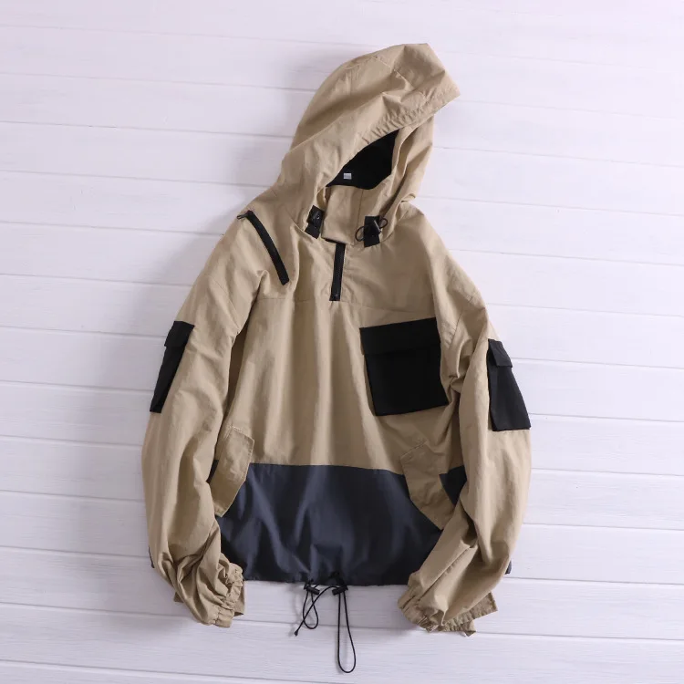 

Nl11 Tide Goods No Doubt Men And Women Workwear Street Loose-Fit INS-Style Hooded Jacket Autumn Harajuku Coat National Trends