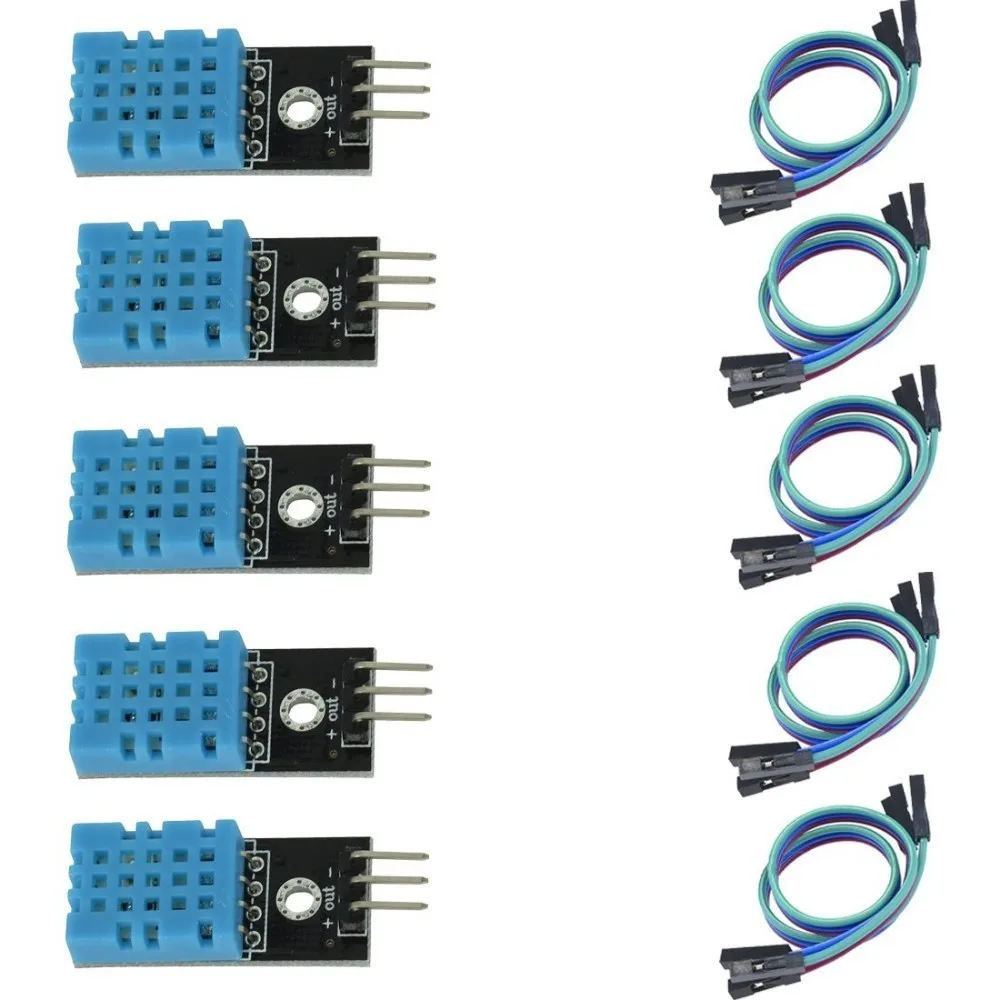 5 шт. Dht11 модуль датчика температуры и влажности для Arduino Raspberry Pi 2 3