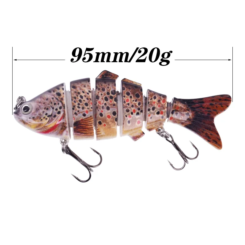 1 шт мульти секции Swimbait Троллинг рыболовные приманки 9 5 см 20g воблеры жесткая