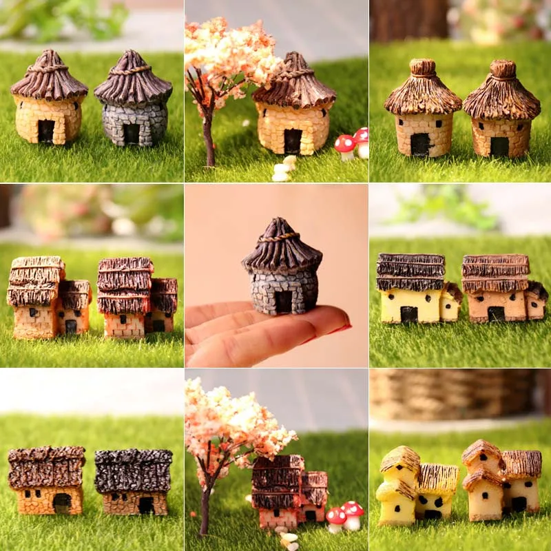 Chinese Style Garden Miniature House Craft Micro Landscape Ornament Retro ZBO