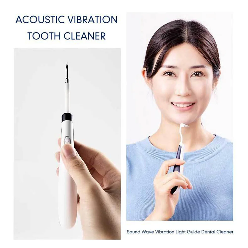 Электрическая ультра-звуковая акустическая зубная щетка вибрационный очиститель зубов 5 передач 4 режима работы с светодиодный светильник