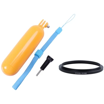 

1Pcs Floating Hand Grip Handle Mount Accessory & 1Pcs 58Mm-62Mm Step Up Ring Filter Adapter for Camera