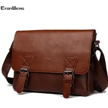 Мужская винтажная сумка-мессенджер, брендовая сумка через плечо из искусственной кожи wo, Мужская вместительная Повседневная сумка через плечо, Мужская Ретро дорожная сумка