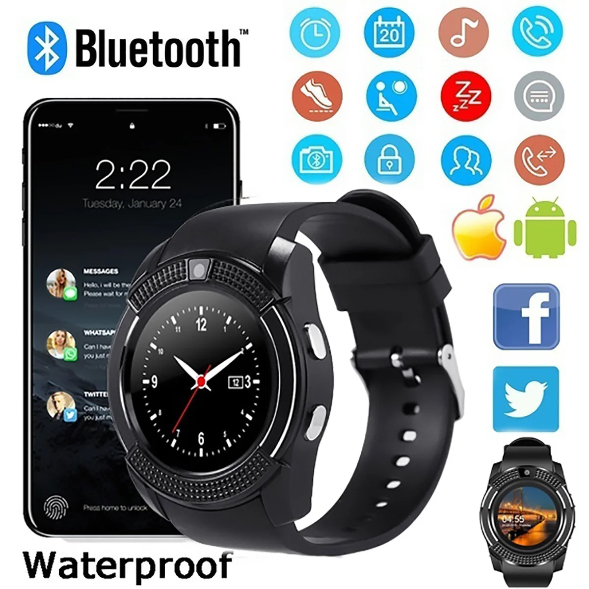 smart watch v8 aliexpress