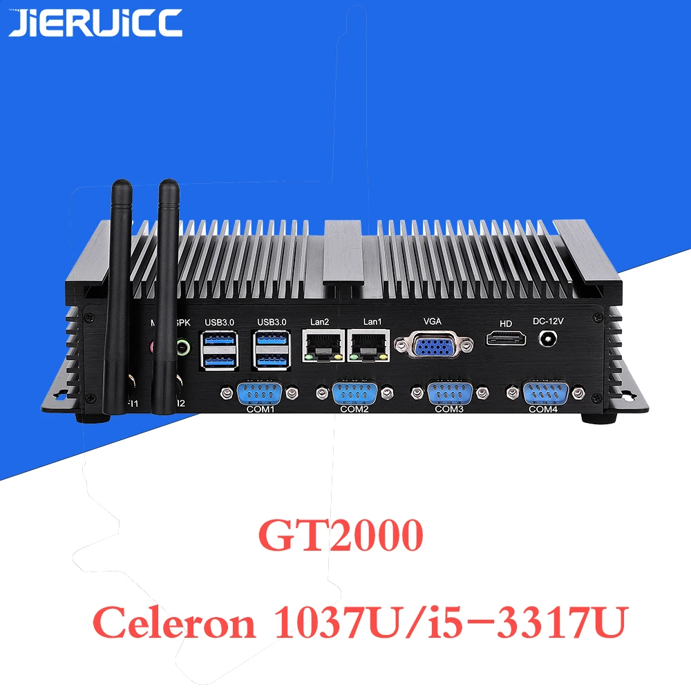 ПК промышленного класса с двойным портом lan Intel Celeron 1007U 1037U 3317 4COM RS232 прочный