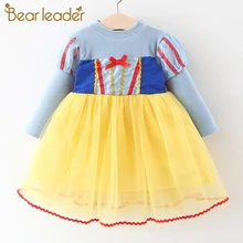 Bear Leader/платье принцессы для девочек; Новинка; Брендовые вечерние платья для девочек; костюм Белоснежки; элегантные Детские платья; платье для выпускного вечера; одежда для детей