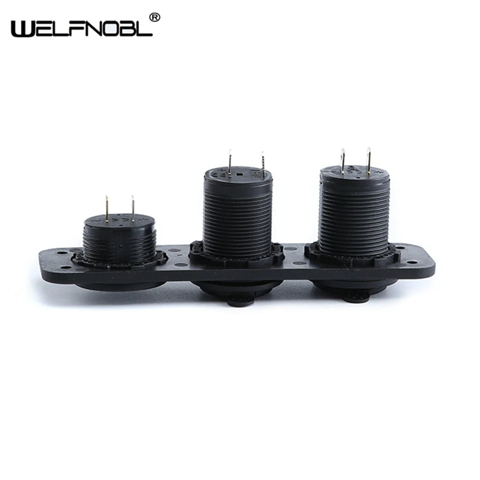 3 In 1DC 12V-24V Car Boat Cigarette Lighter Power Socket Dual USB Charger Voltmeter Switch Panel for Vehicle Car boat motor home
