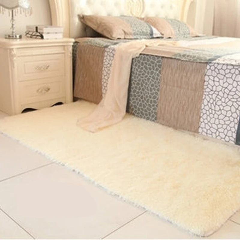 Пушистые коврики Нескользящие ворсистая зона столовая домашняя спальня коврик, напольный ковер