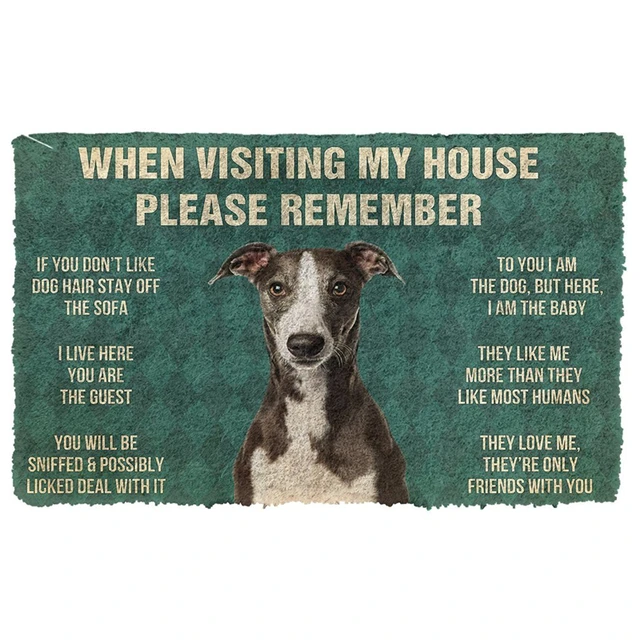 Please Remember Boston Terrier House Rules Custom Doormat Decor Print Carpet Soft Flannel Non-Slip Doormat for Bedroom Porch 5