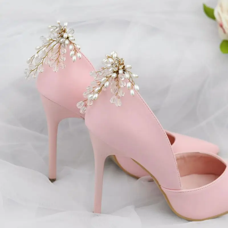 Cutebility Shoe Clip Shoe Clip Wedding Shoes Buckle Clip-on Women Bride High Heel Charms Fashion Luxury Decoration Imitation Pearl 