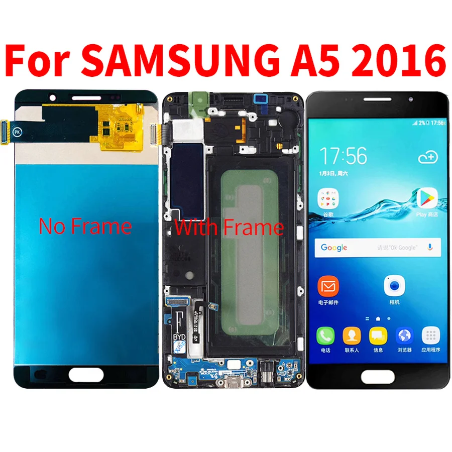 Display with Touch Screen Digitizer Assembly Replacement 100% Tested For SAMSUNG Galaxy A5 2016 A510 A510FD A510F A510M LCD | Мобильные