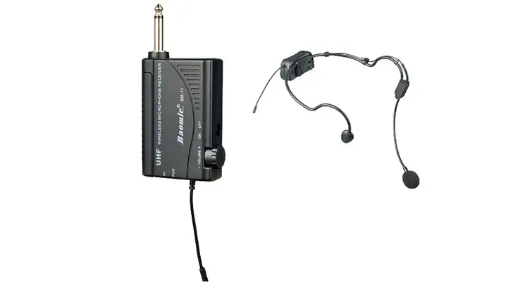 Черный Baomic bm-11 HD-1 uhf Беспроводные ПЕТЛИЧНЫЕ гарнитура беспроводной микрофон для спортзала гимназия церковное движение - Цвет: Черный