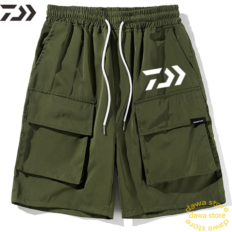 Daiwa дышащие рыболовные шорты для походов, Мужская однотонная трикотажная быстросохнущая одежда, подходит больше, чем обычные хлопковые рыбий штаны, весенние